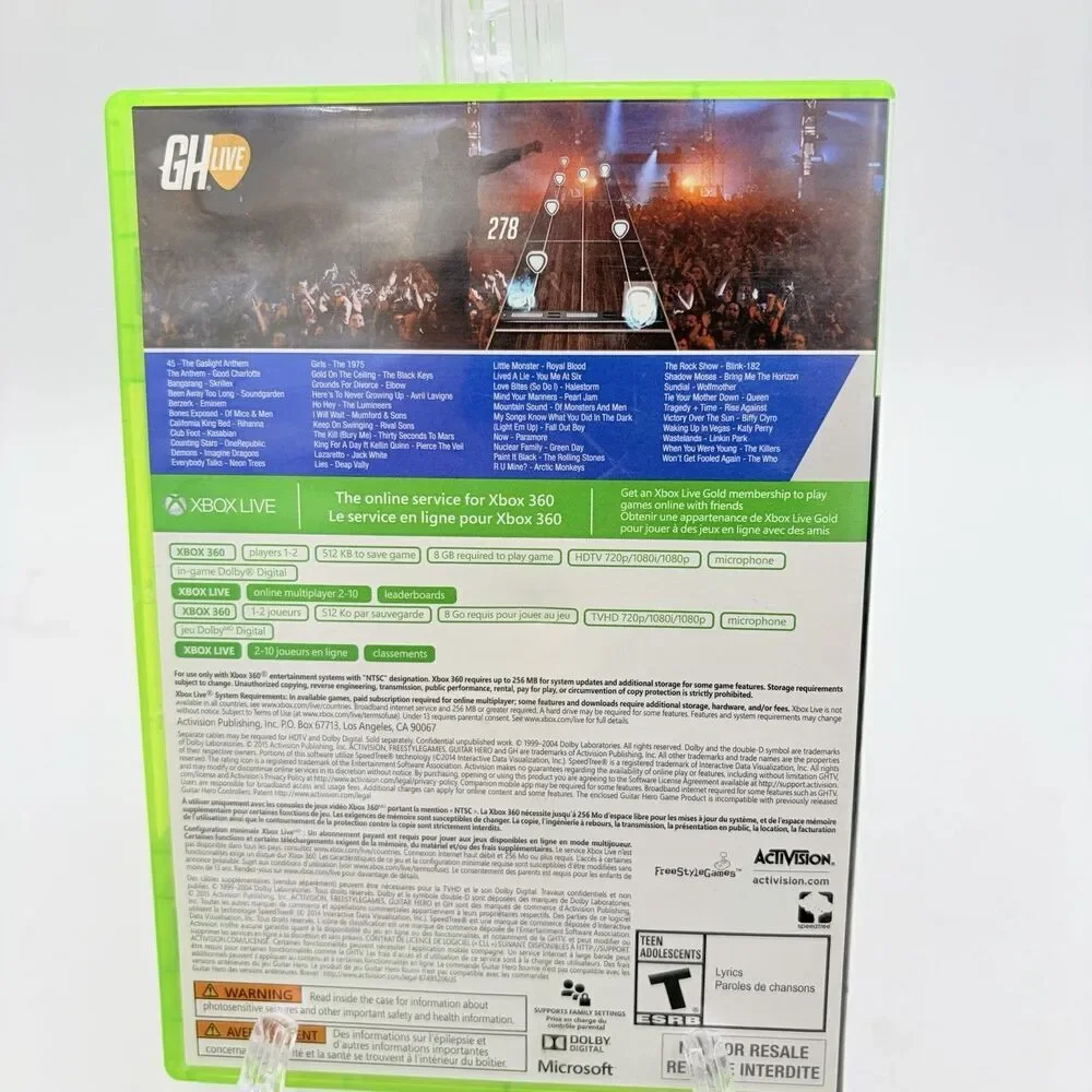 Guitar Hero Live (Xbox 360, 2015) - 2 Discs Tested Works Perfect.